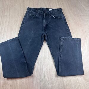 Levi’s 505 Jeans 31x32 Black Denim Orange Tab Made in USA Vintage Straight Leg